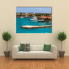 Helicopter Pad in Yacht Harbor Multi panel canvas wall art