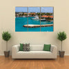 Helicopter Pad in Yacht Harbor Multi panel canvas wall art