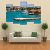 Helicopter Pad in Yacht Harbor Multi panel canvas wall art