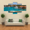 Helicopter Pad in Yacht Harbor Multi panel canvas wall art