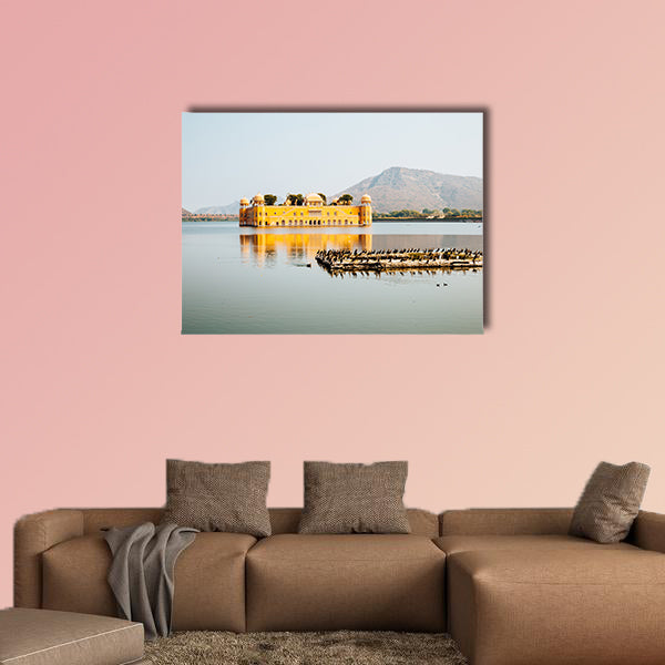 Jal Mahal (Water Palace) with Man Sagar Lake in Jaipur, India multi panel canvas wall art