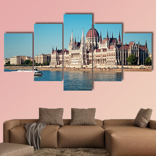 Hungarian Parliament and River Danube multi panel canvas wall art