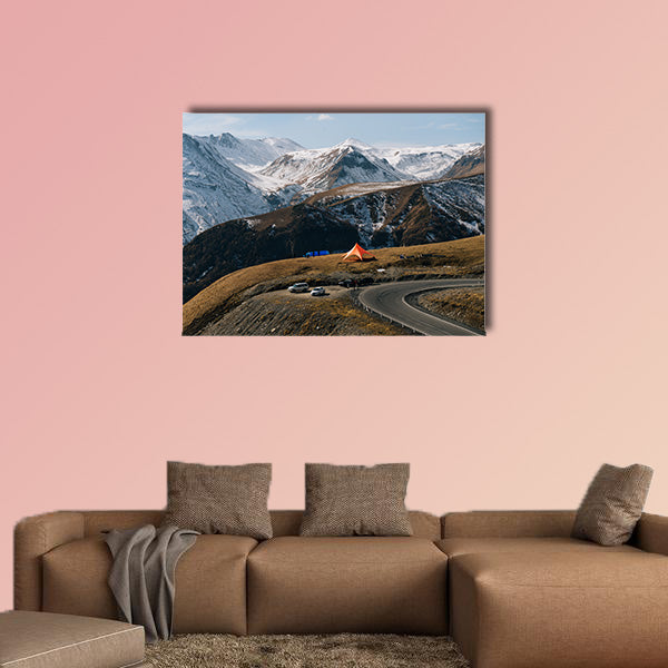 The magic nature, high mountains are covered with white snow, multi panel canvas wall art