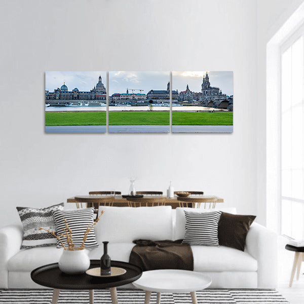 Dresden cityscape / skyline (Germany) Panoramic canvas Wall Art