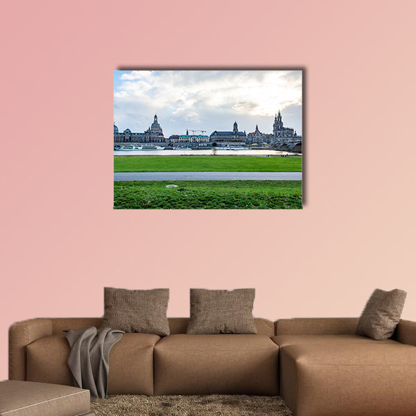 Dresden cityscape / skyline (Germany) multi panel canvas wall art