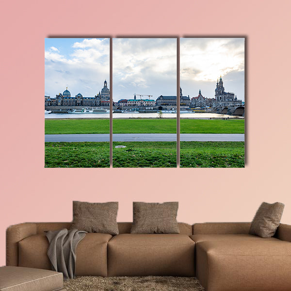 Dresden cityscape / skyline (Germany) multi panel canvas wall art