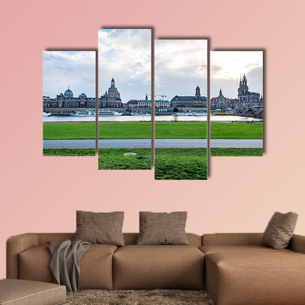Dresden cityscape / skyline (Germany) multi panel canvas wall art