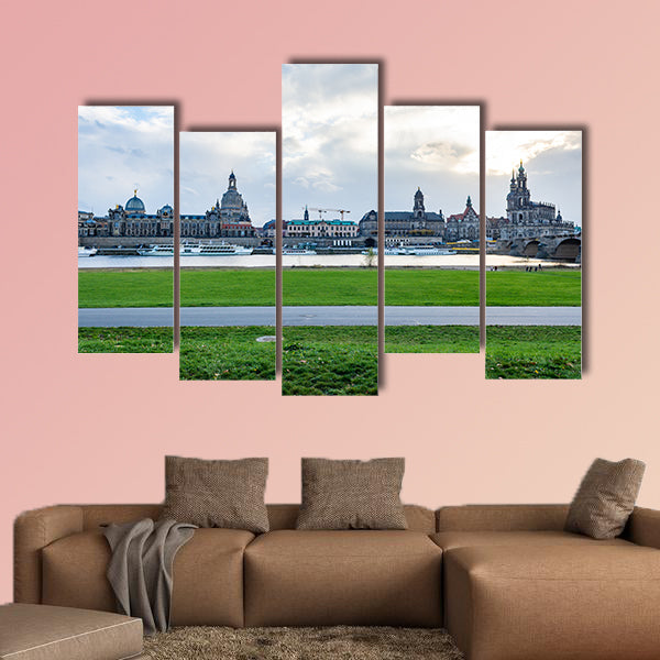 Dresden cityscape / skyline (Germany) multi panel canvas wall art