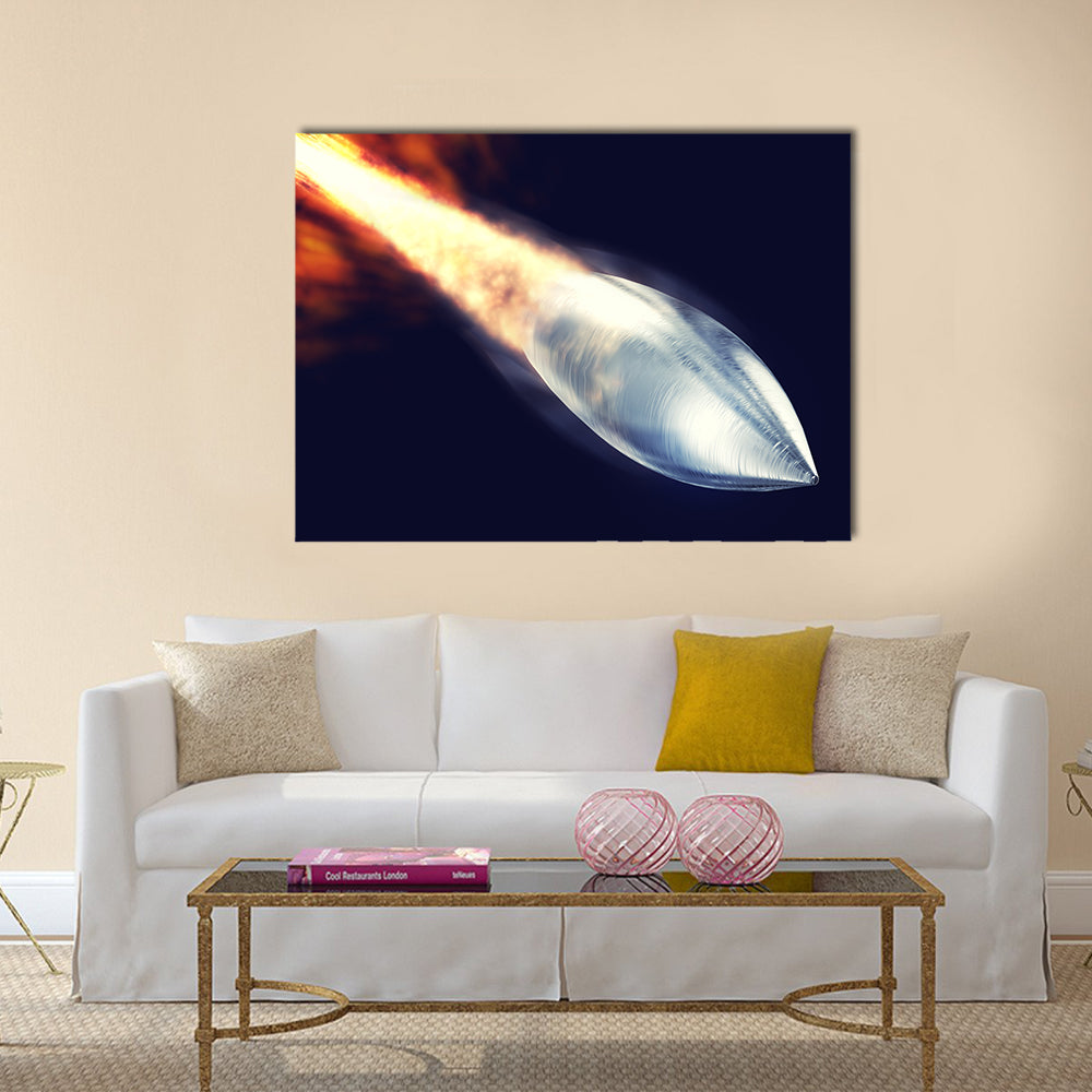 Flying bullet multi panel canvas wall art