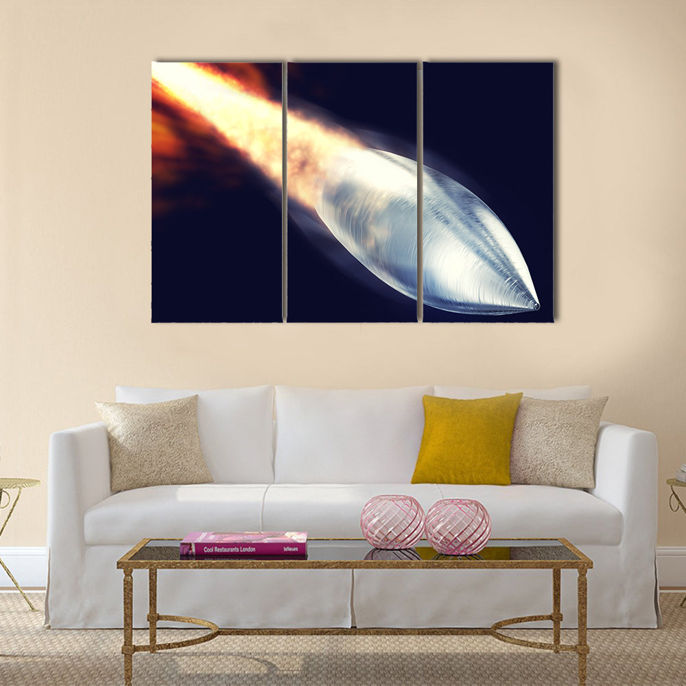 Flying bullet multi panel canvas wall art