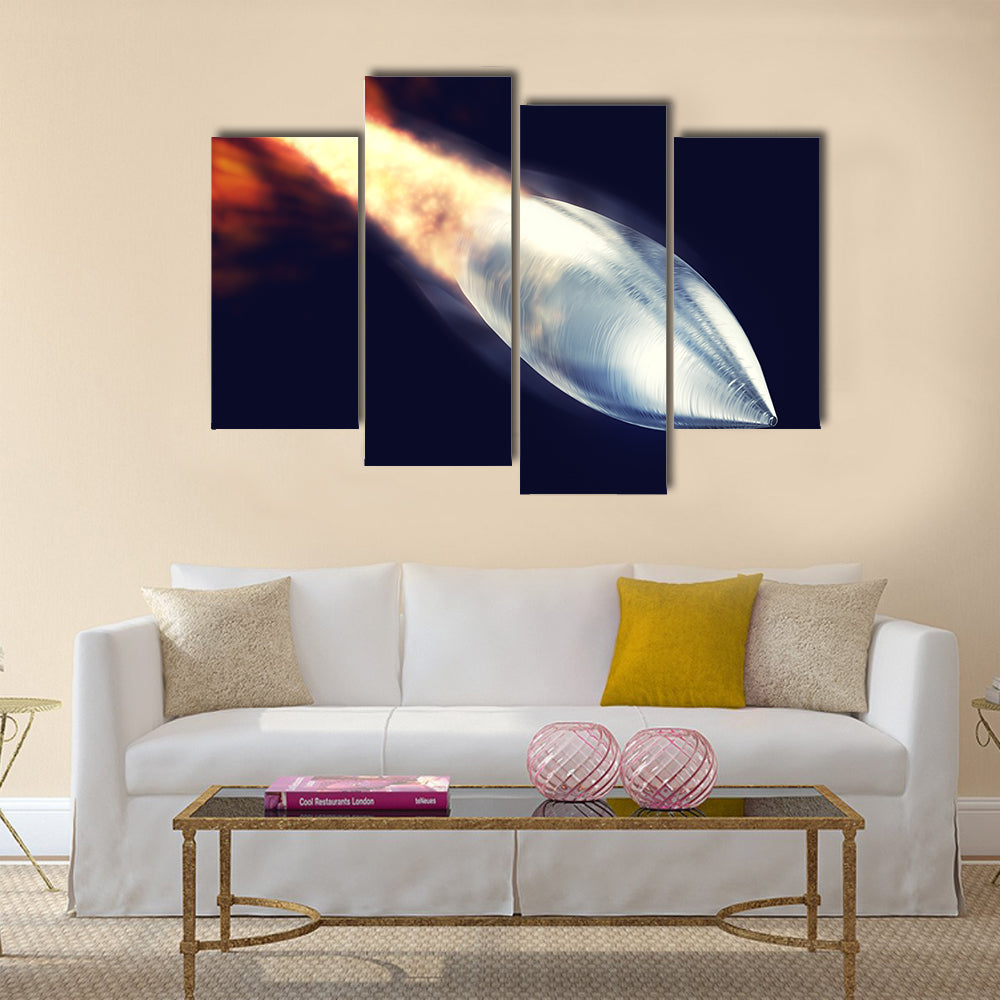 Flying bullet multi panel canvas wall art