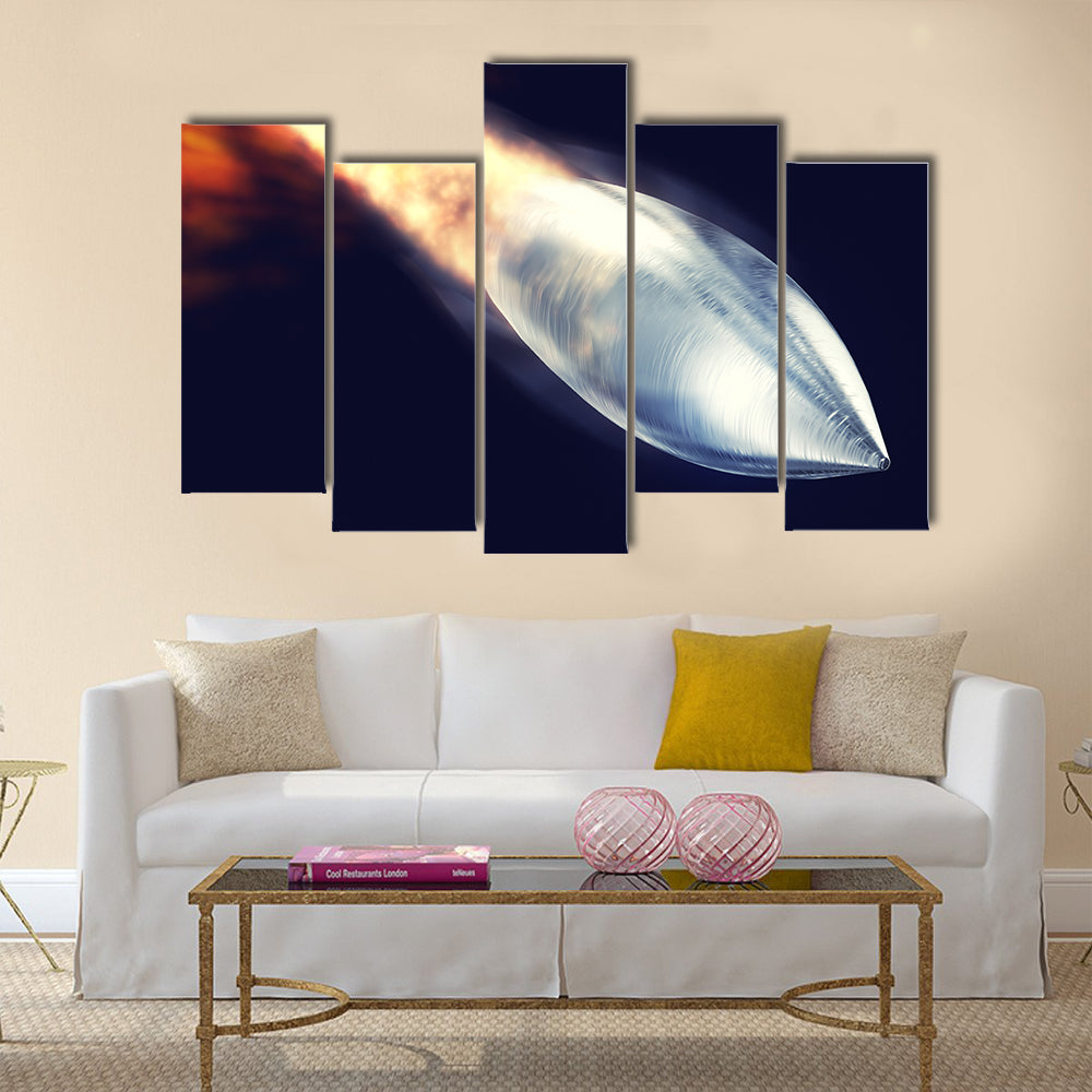 Flying bullet multi panel canvas wall art