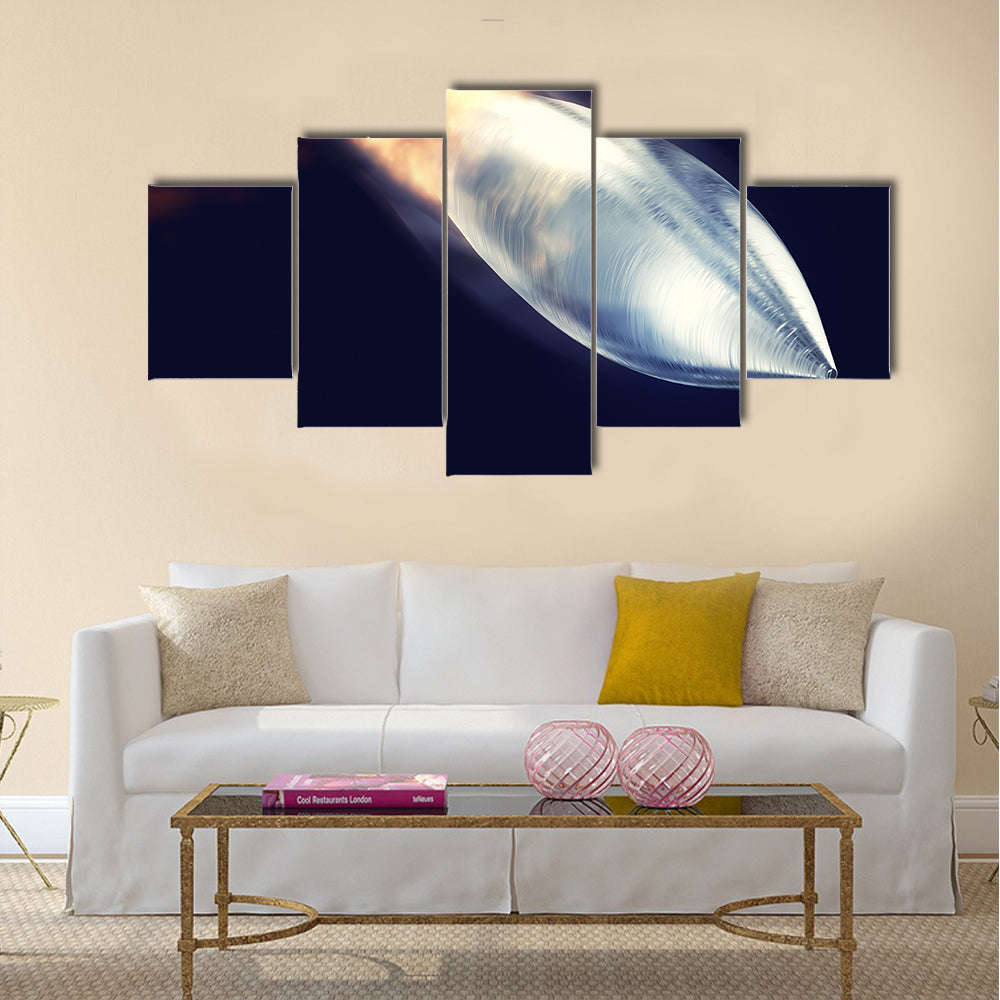 Flying bullet multi panel canvas wall art