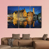 Classic postcard view of the historic city center of Brugge wall art