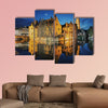 Classic postcard view of the historic city center of Brugge wall art