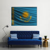 The national flag of Kazakhstan Multi Panel Canvas Wall Art