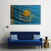 The national flag of Kazakhstan Multi Panel Canvas Wall Art