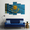 The national flag of Kazakhstan Multi Panel Canvas Wall Art