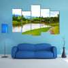 Beautiful view of public lake garden at Tenom, Sabah, Malaysia multi panel canvas wall art