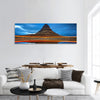 Kirkjufell mountains and reflection with car light, Iceland panoramic canvas wall art