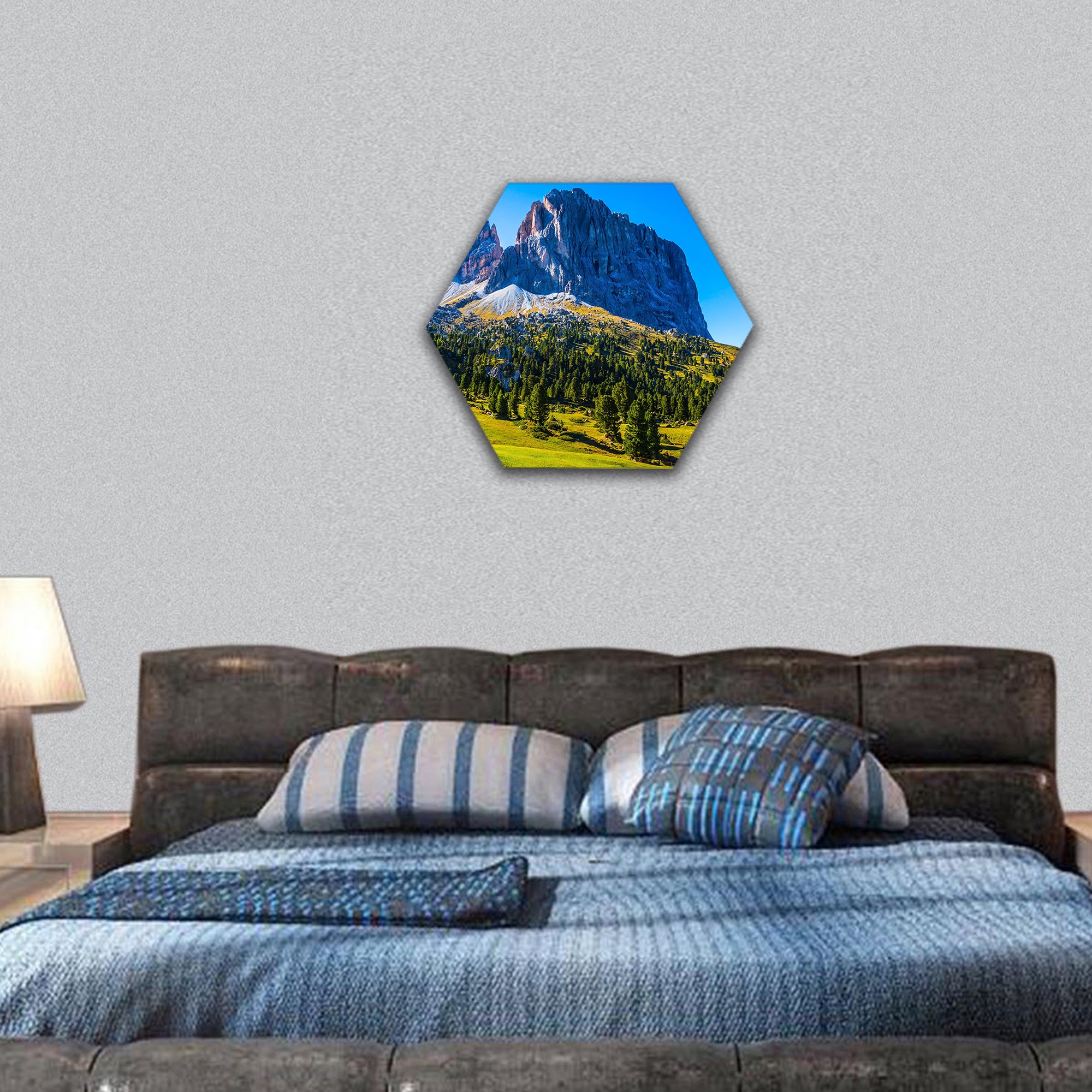 Southern Limestone Alps,  Italian Dolomites hexagonal canvas wall art
