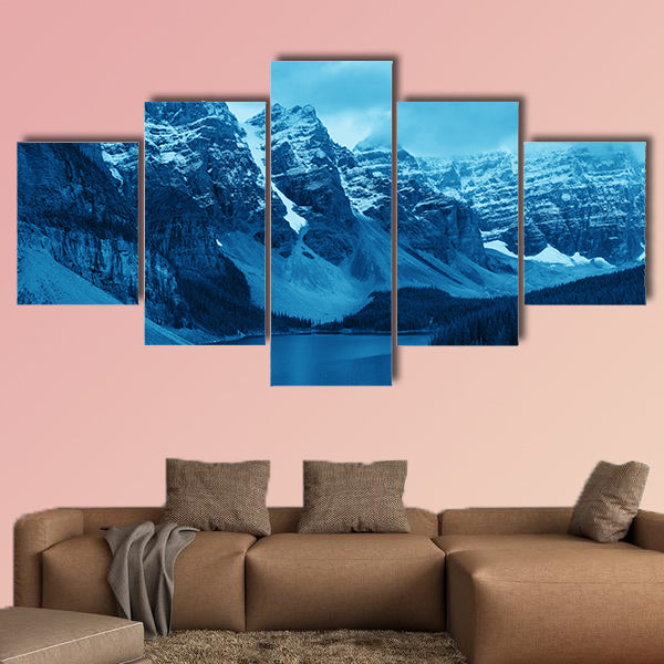 Moraine Lake with snow capped mountain of Banff National Park wall art