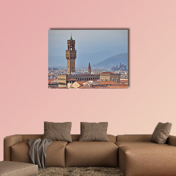 Palazzo Vecchio or Palazzo della Signoria in Florence, Italy multi panel canvas wall art