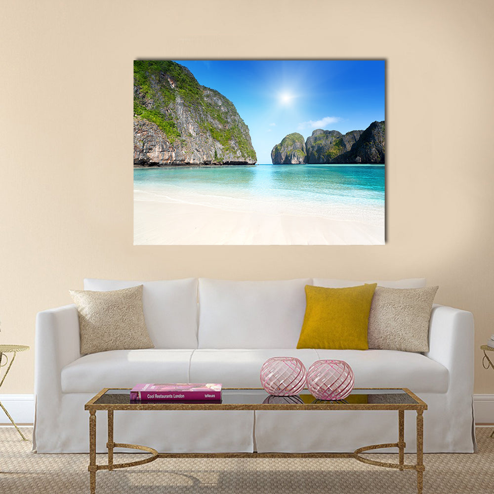 moning in Maya bay Phi phi leh island Thailand multi panel canvas wall art