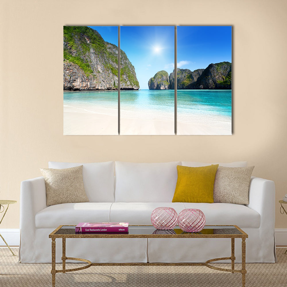 moning in Maya bay Phi phi leh island Thailand multi panel canvas wall art