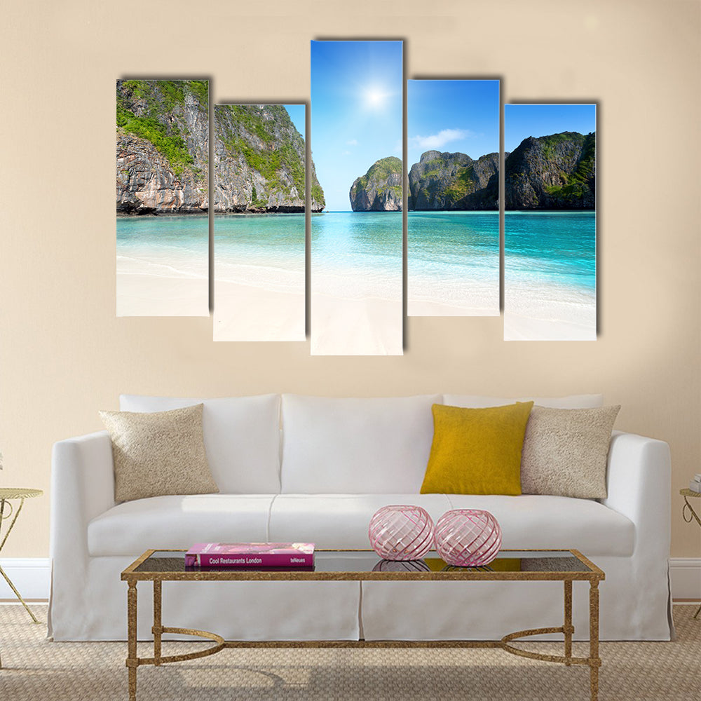 Maya Bay Phi Phi Leh Island, Thailand Multi Panel Canvas Wall Art
