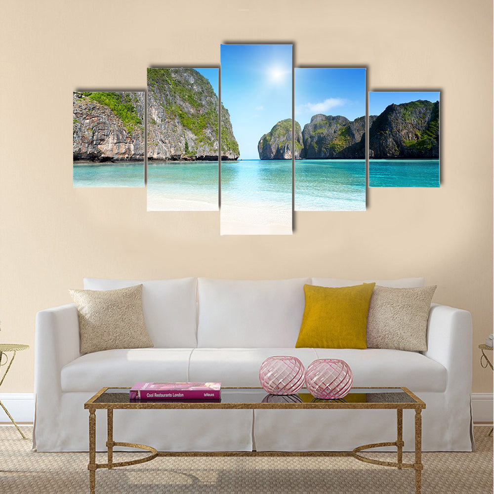 Most Beautiful moning in Maya bay Phi phi leh island multi panel canvas wall art