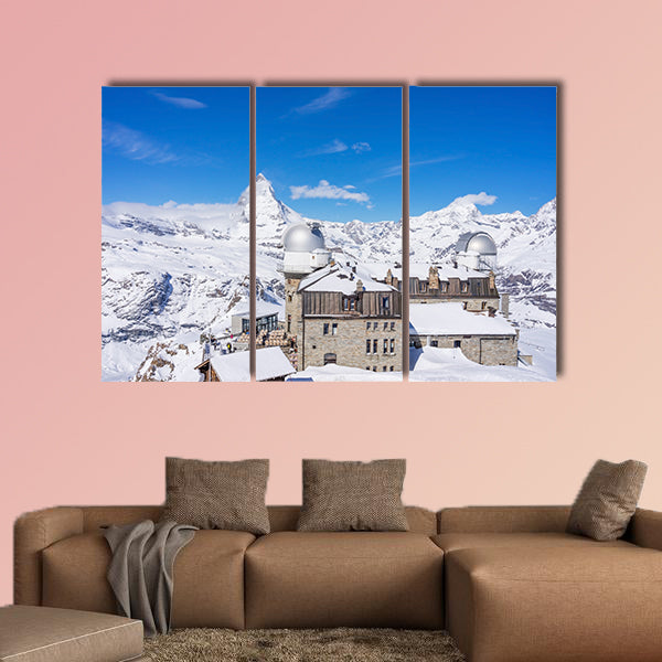 The observatory on Gornergrat Summit overlooking Matterhorn wall art