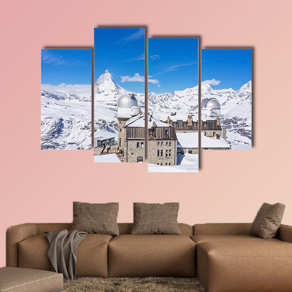 The observatory on Gornergrat Summit overlooking Matterhorn wall art