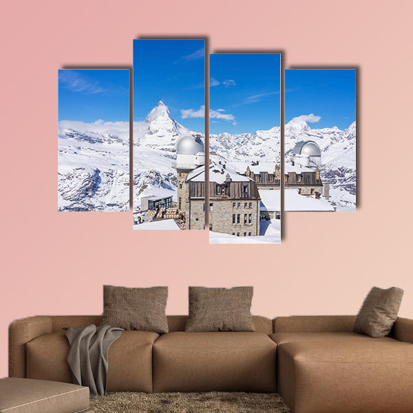 The observatory on Gornergrat Summit overlooking Matterhorn wall art