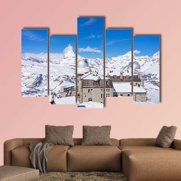 The observatory on Gornergrat Summit overlooking Matterhorn wall art