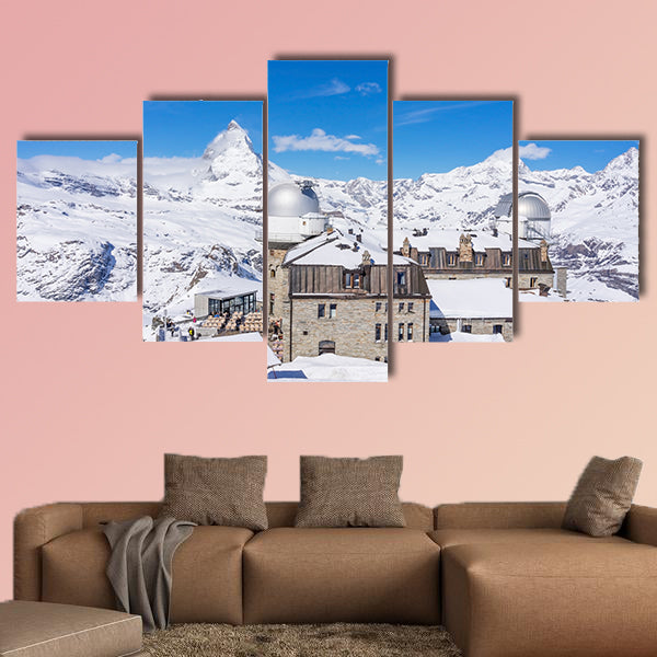 The observatory on Gornergrat Summit overlooking Matterhorn wall art