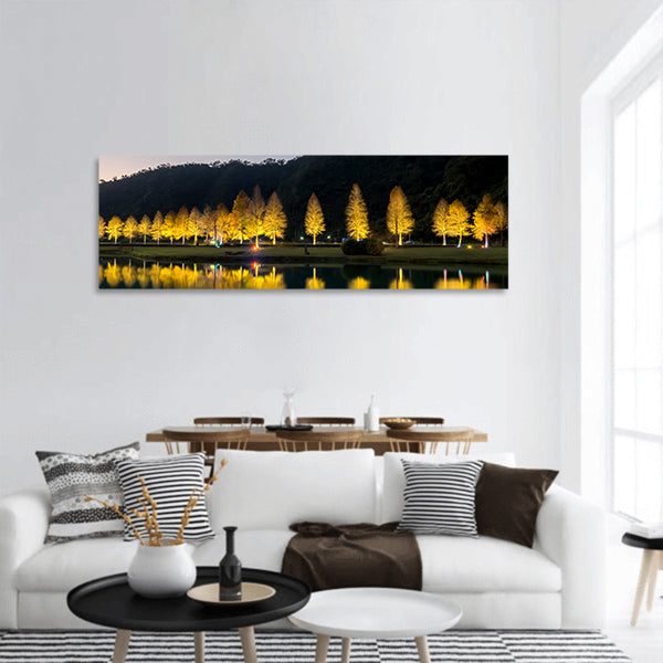 Night view of the bald panoramic canvas wall art