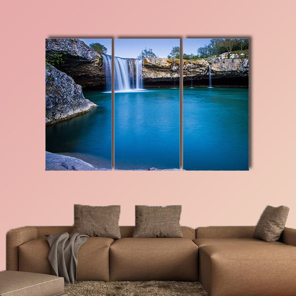 Zarecki Krov waterfall in Pazincica River multi panel canvas wall art