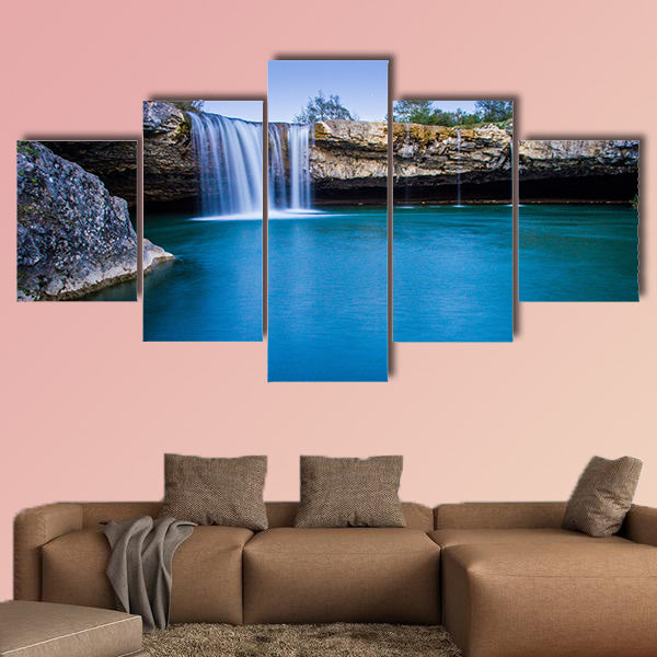 Zarecki Krov waterfall in Pazincica River multi panel canvas wall art