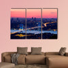 Istanbul Bosporus Bridge on sunset multi panel canvas wall art