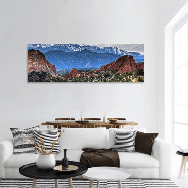 Garden of the Gods panoramic canvas wall art