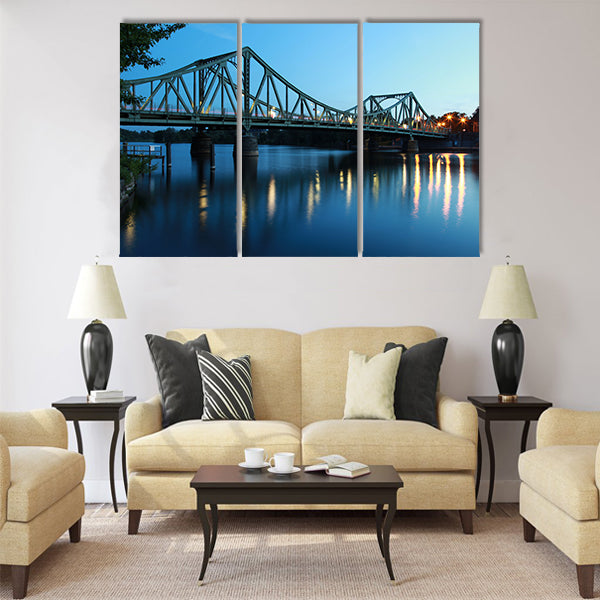 The Glienicker Bridge goes over the Havel river Multi Panel Canvas Wall Art