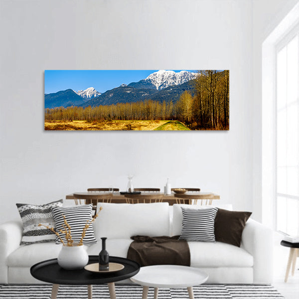 Snow covered Mountain panoramic canvas wall art.