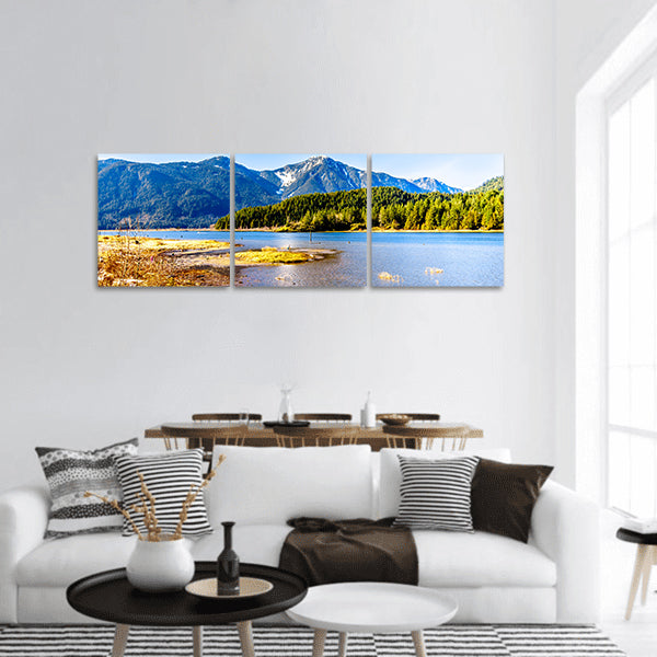 Pitt Lake with the Snow Capped Peaks of the Golden Ears,Fraser Valley of British Columbia, Canada Panoramic canvas Wall Art