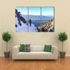 A Male Hiker On A Hiking Trail In The Early winter In The Mountains Of Liechtenstein, Multi Panel Canvas Wall Art