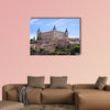 Panorama of the alcazar in Toledo, Spain multi panel canvas wall art