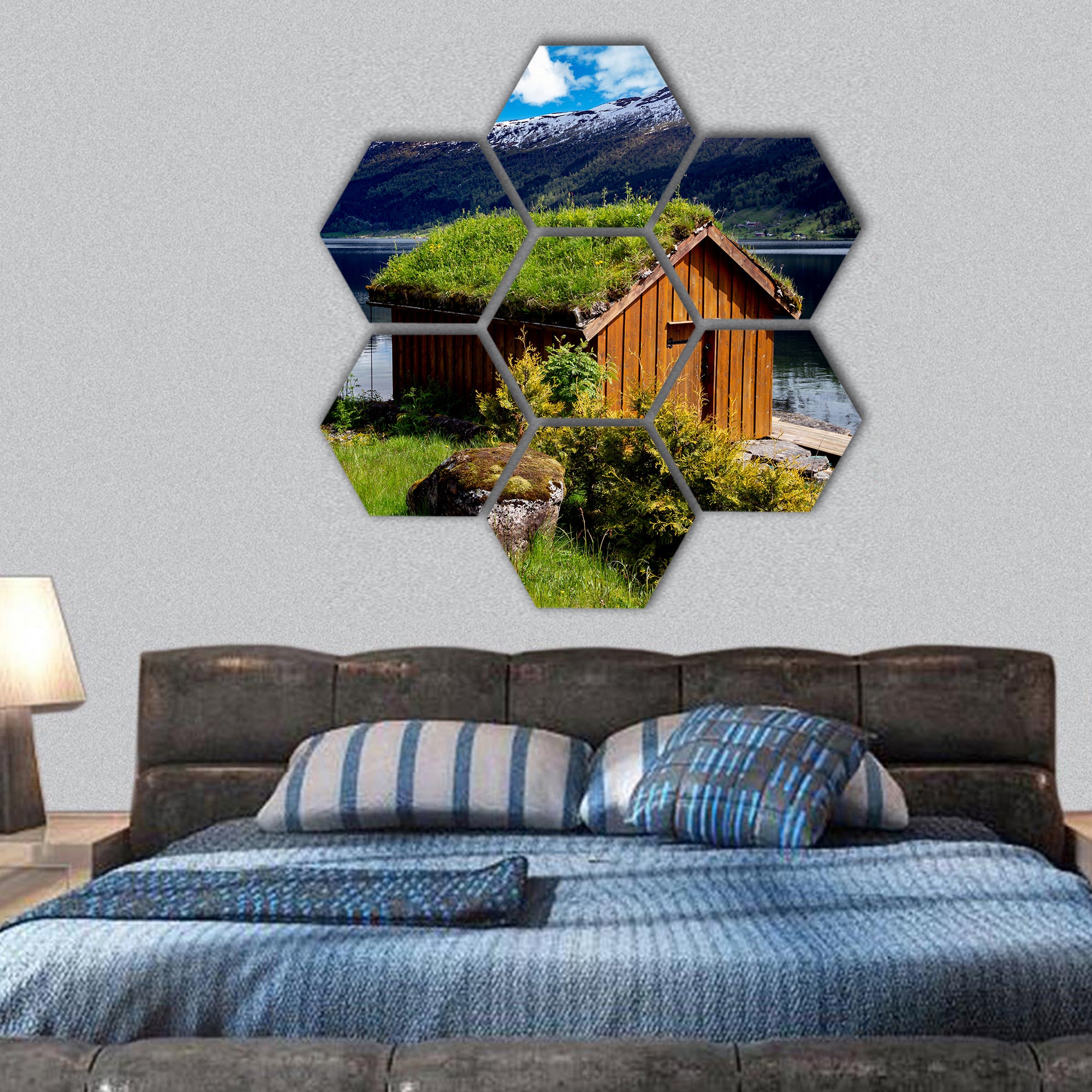 Beautiful Nature Norway natural landscape hexagonal canvas wall art