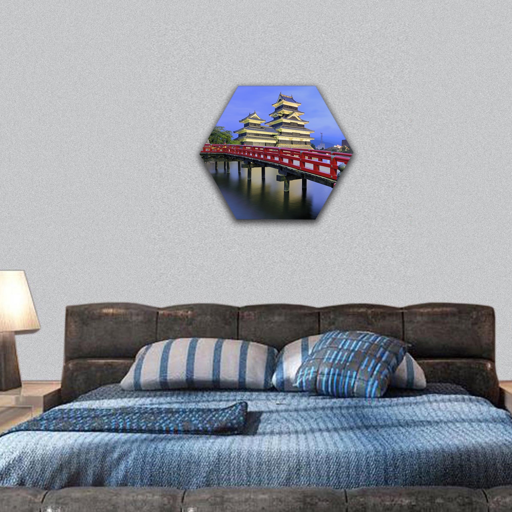 Matsumoto Castle in Matsumoto, Japan hexagonal canvas wall art