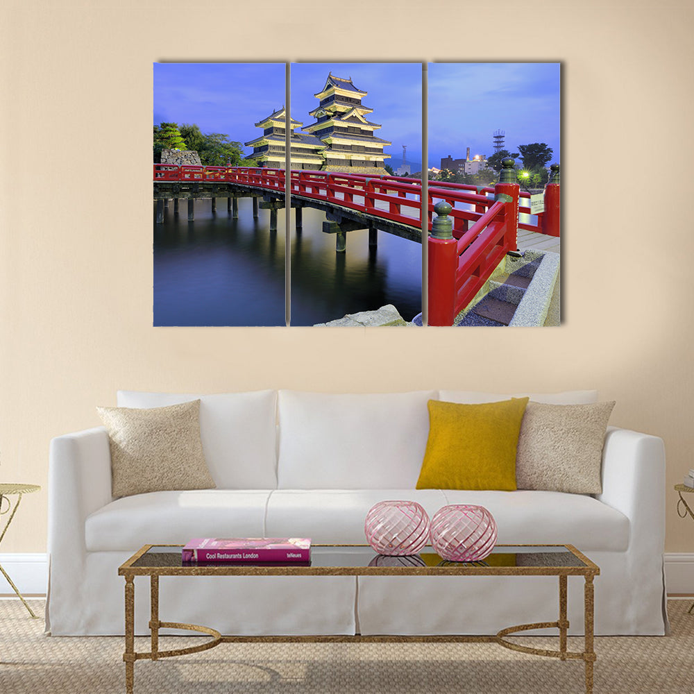 The historic Matsumoto Castle dating from the 15th Century in Matsumoto, Japan, Multi Panel Canvas Wall Art