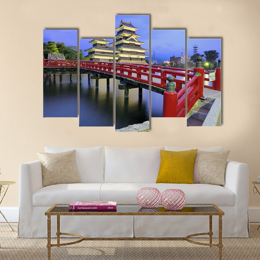 The historic Matsumoto Castle dating from the 15th Century in Matsumoto, Japan, Multi Panel Canvas Wall Art